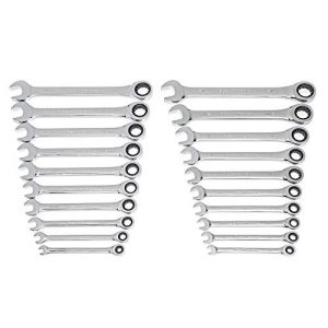 GEARWRENCH 20 Pc. Ratcheting Wrench Set, SAE/Metric - 35720