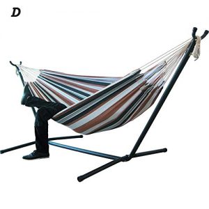 Supicity Large Hammock Hanging Chair for Double People, Large Hammock with Steel Stand for Garden Courtyard Indoor Outdoor/Without Shelf