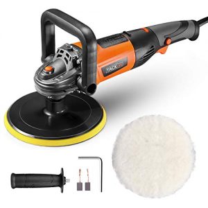 Polisher, TACKLIFE 7-inch Buffer Polisher, 6 Variable Speeds from 1500~3500 RPM, D-Handle, Wool disc, Ideal for Car Polishing, Furniture/Wood Polishing, Paint/Rust Removal - PPGJ05A