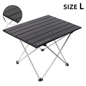 Rock Cloud Portable Camping Table Ultralight Aluminum Camp Table Folding Beach Table for Camping Hiking Backpacking Outdoor Picnic, Size L