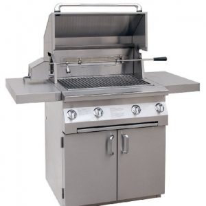 Solaire 30-Inch InfraVection Propane Cart Grill with Rotisserie Kit, Stainless Steel