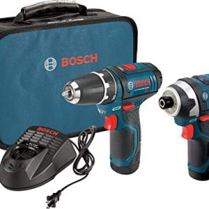 Bosch Power Tools Combo Kit CLPK22-120 - 12-Volt Cordless Tool Set (Drill/Driver and Impact Driver) with 2 Batteries, Charger and Case