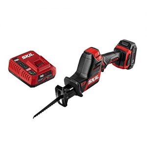 SKIL PWRCore 12 Brushless 12V Compact Reciprocating Saw, Includes 2.0Ah Lithium Battery and PWRJump Charger - RS582802