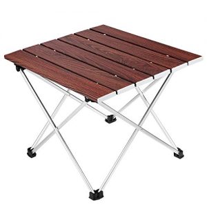 Camping Folding Table, Ledeak Portable Lightweight Foldable Compact Small Roll up Table with Carry Bag, Perfect for Outdoor, Camping, Picnic, Beach, Hiking, Easy to Install & Clean