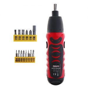 X-Power 6V Cordless Screwdriver, Battery Operated Electric Screw Driver with Bidirectional Switch and 14 Driver Bits Set for Household Maintenance(4 x 1.5V AA Batteries Not included)