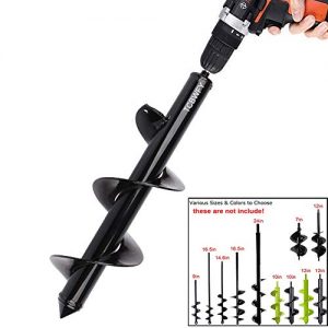 Auger Drill Bit 3x12inch Garden Auger Spiral Drill Bit Rapid Planter for 3/8" Hex Drive Drill - for Tulips, Iris, Bedding Plants and Digging Weeds Roots