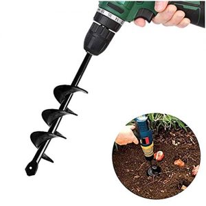 SuperThinker Auger Drill Bit for Planting, Garden Auger Spiral Drill Bits 1.6" x 9" Rapid Planter for Planting Bulb Seedlings&Bedding - Post Hole Digger for 3/25" to 1/2" Hex Drive Drill (1.6'' x 9'')