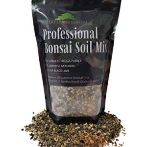 Bonsai Soil Mix - Premium Professional, All Purpose, Sifted and Ready to Use Tree Potting Blend in Easy Zip Bag - Akadama, Black Lava, Pumice & Charcoal -"Boons Mix" (1.25 Quart)