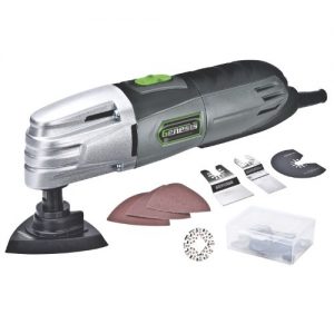 Genesis GMT15A 1.5 Amp Multi-Purpose Oscillating Tool and 19-Piece Universal Hook-And-Loop Accessory Kit with Storage Box