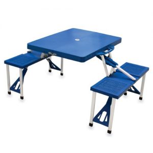 ONIVA - a Picnic Time Brand Portable Folding Picnic Table with Seating for 4, Blue