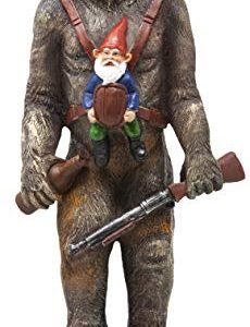 Funny Guy Mugs Garden Gnome Statue - Bigfoot and A Gnome - Indoor/Outdoor Garden Gnome Sculpture for Patio, Yard or Lawn