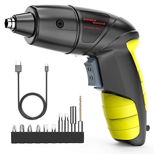 3.6V Screwdriver 1/4" Multi-Functional Electric Screwdriver with Screw Bits Set Rechargeable Battery Cordless Screwdriver Screw Power Gun and a Built-In LED Light for Home DIY Furniture Installation