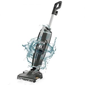 COSTWAY Vacuum and Steam Mop All in One, Compact Bagless 14Kpa Wet-Dry Vacuum Cleaner with HEPA Filtration, Cord Rewind and Comfort Handle, Steam Upright Vac for Hardwood, Tile Floors, Home and Office