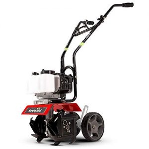 Earthquake 31635 MC33 Mini Tiller Cultivator, Powerful 33cc 2-Cycle Viper Engine, Gear Drive Transmission, Height Adjustable Wheels, 5 Year Warranty,Red