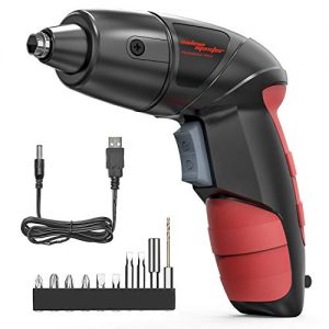 SALEM MASTER Cordless Screwdriver Electric Rechargeable Screwdriver 3.6V Lithium Ion Power Screw Guns with Battery Indicator for Household, Newbies and Experienced
