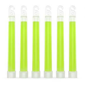 Swiss Safe Premium 6" Glow Sticks - Extra Bright, 12+ Hour Duration, Emergency Ready (Green 6-Pack)