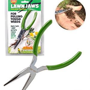 Lawn Jaws The Original Sharktooth Weed Puller Remover Weeding & Gardening Tool Weeder - Pull from The Root Easily!- Great Gardening