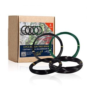 ZELARMAN Bonsai Training Wire Set of 4 - Total 128 Feet(32 Feet Each Size) 3 Size - 1.0MM,1.5MM,2.0MM - Corrosion and Rust Resistant