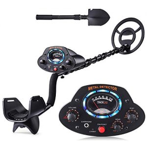 TACKLIFE Metal Detector, Upgraded Adjustable Detectors (41"-53") with DISC Mode, Pinpoint Function, LED Light, Sensitivity and Volume Controller for Adults and Kids - The Newest Version MMD04
