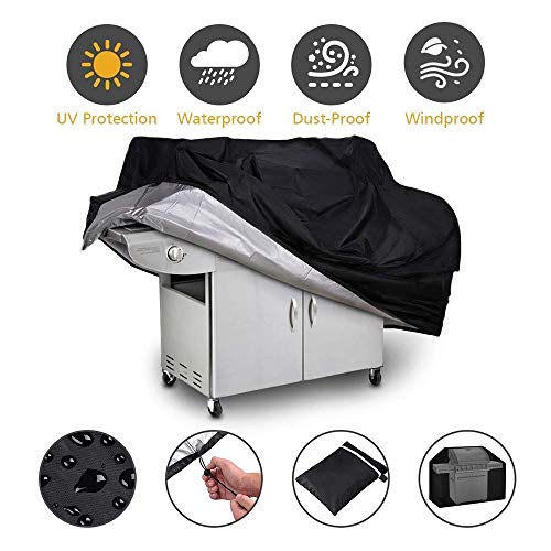LWXQY Heavy Duty Oxford Cloth Outdoor Grill Cover, Barbecue Protective Cover Furniture Dust Cover UV Protection/Waterproof/Moisture