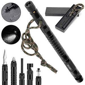 Gifts for Men Dad Boyfriend,Survival Gear Kits 9 in 1 Fishing Hiking Hunting Birthday Gift Ideas for Husband Him Son, Emergency Survival Tool