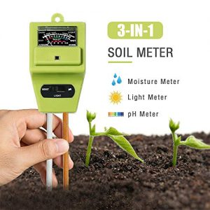 JeahoreKy Soil pH Meter, 3-in-1 Soil Test Kits with Moisture,Light and PH Tester for Plants, Garden, Farm, Lawn, Indoor & Outdoor (No Battery Needed)