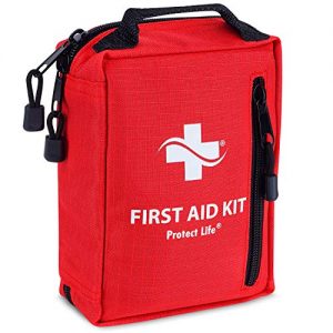 First Aid Kit – Emergency Survival Kit for Outdoors - Small First Aid Kit with Labelled Pockets for Camping, Hiking, Backpacking, Travel, Car, Cycling