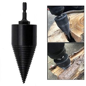 Splitting Wood Cone Drill Bit,MOLLG Heavy Duty Drill Screw Cone Driver-Log Splitter Screw Cone Kindling Firewood Splitter for Household electric drill (42mm, Six-handle drill)