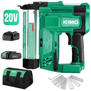 cordless backyardequip brad kimo stapler staple 20v nailer gauge nail gun kit