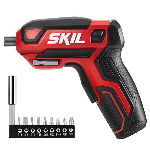 Skil Rechargeable 4V Cordless Screwdriver, Includes 9pcs Bit, 1pc Bit Holder, USB Charging Cable - SD561801