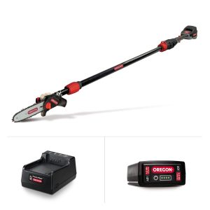 Oregon Cordless PS250 8-Inch 40V Telescoping Pole Saw with 4.0Ah Battery and Charger
