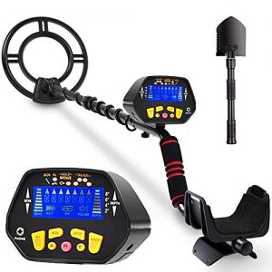 RM RICOMAX Metal Detector for Adults & Kids - High-Accuracy Metal Detector Waterproof LCD Display [Pinpoint Function & Discrimination Mode & Distinctive Audio Prompt] 10 Inch Waterproof Search Coil