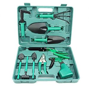 11 PCS Garden Tools Set Heavy Duty Aluminum Manual Garden kit Outdoor Gardening Gifts Tools Set for Men Women