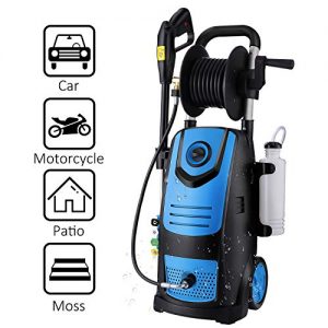 Suyncll Electric Pressure Washer High Power Washer with Reel,3800PSI 2.8GPM Pressure Washer Car Patio Garden Yard Cleaner (Blue)
