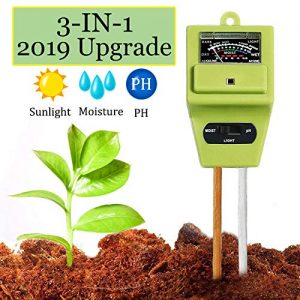 Swiser Soil Test Kit 3-in-1 Soil Tester with Moisture,Light and PH Meter, Indoor/Outdoor Plants Care Soil Sensor for Home and Garden, Farm, Herbs & Gardening Tools(No Battery Needed)