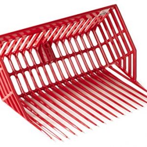 LITTLE GIANT DuraPitch II Pitch Fork Head (Red) Durable Polycarbonate Stable Fork Head with Basket Design (13 in Tines) (Item No. DP201RED)