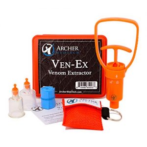 Ven-Ex Snake Bite Kit, Bee Sting Kit, Emergency First Aid Supplies, Venom Extractor Suction Pump, Bite and Sting First Aid for Hiking, Backpacking and Camping. Includes Bonus CPR face Shield.