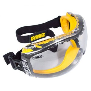 DEWALT DPG82-11/DPG82-11CTR Concealer Clear Anti-Fog Dual Mold Safety Goggle