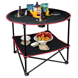Portable Folding Picnic Table Outdoor Camping Table with Storage Bag