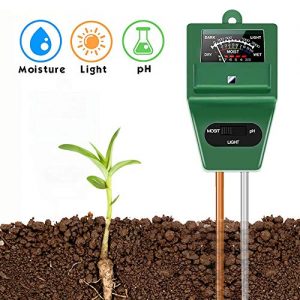 SubClap Soil Test Kit 3-in-1 Moisture Sunlight pH Soil Tester Meter, Soil Sensor Tool Tester Water Light pH for Plants/Vegetables/Garden/Lawn/Farm (No Battery Needed)