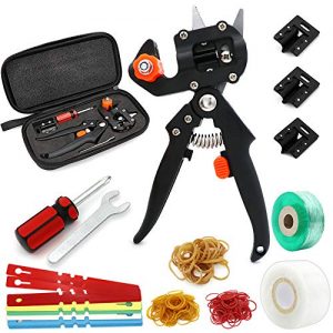 ZALALOVA Garden Grafting Tools, Garden Pruning Tools Grafting Tapes Rubber and Tag Card, Plant Branch Vine Fruit Tree Cutting Tool Kits Scissors