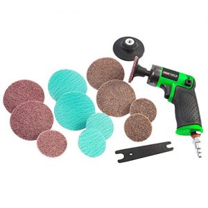 OEMTOOLS 24417 Heavy Duty Mini Air-Powered Surface Prep Sander Kit | Orbital Sander for Prepping Home & Auto Surfaces for Painting | Connects to Standard Air Compressor Tube | Sanding Heads Included