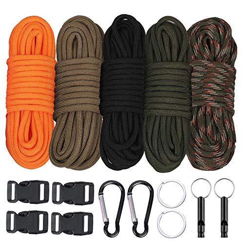 WEREWOLVES Paracord Combo Kits - 550/350lb Type III Paracord Ropes ...