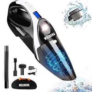 Handheld Vacuum Cleaner, WELIKERA Vacuum Cleaner Cordless 7000PA Powerful Suction Lightweight Wet/Dry Vacuum Cleaner Portable Household Vacuum Cleaner with Stainless Steel HEPA Suit for Home&Car,Gift