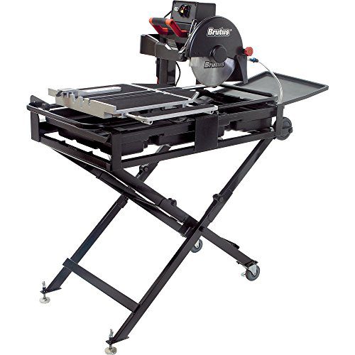 Brutus 61024BR Professional Tile Saw with 10-Inch Diamond Blade, 1-1/2 HP Motor and Stand, 24-Inch