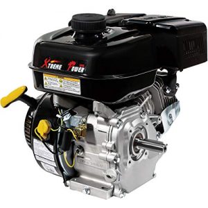 XtremepowerUS 7HP 4-Stroke Gas Engine OHV Industrial Grade Gasoline Engine Recoil Start Go Kart Log Splitter Lifan Type Engine 212CC, Black
