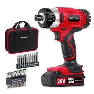 20V MAX Cordless 1/4" Hex Impact Driver Kit, Variable Speed, Max Torque 1590 in-lbs, with 14Pcs Sockets, 10Pcs Driver Bits and Tool Bag, Avid Power