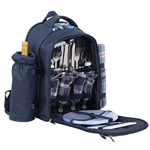BBBuy Picnic Backpack for 4 Person with Cooler Compartment Sale ...