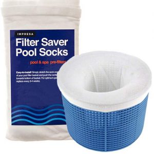 Impresa Products 20-Pack of Pool Skimmer Socks - Perfect Savers for Filters, Baskets, and Skimmers - The Ideal Sock/Net/Saver to Protect Your Inground or Above Ground Pool
