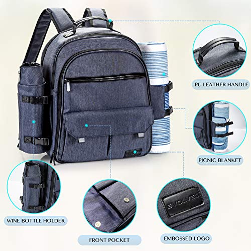 Picnic Backpack for 4 by Evolved – Waterproof Family Picnic Rucksack ...